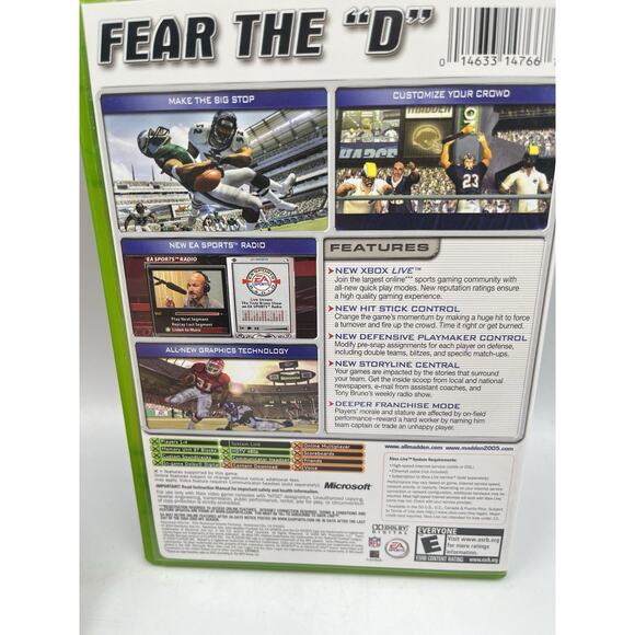 Madden NFL 2005 (Microsoft Xbox, 2004) Complete Tested - Picture 7 of 8